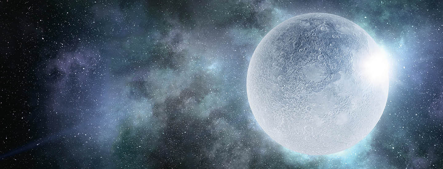 Image of the moon in space