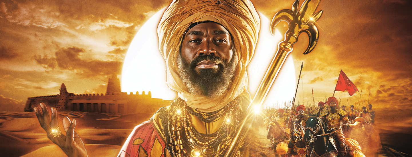 Image of a ruler surrounded by their empire